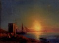 Aivazoffski Ivan Konstantinovich Figures dans un paysage côtier au coucher du soleil Ivan Aivazovsky